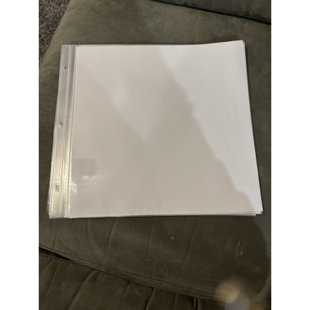 16–12x12 Scrapbook Refill Pages Postbound Or 3 Ring Binder